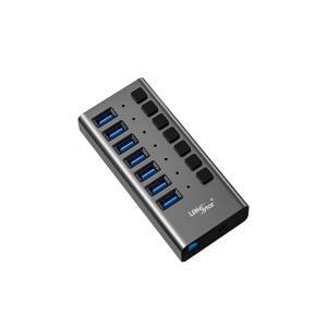 USB3.0 7포트 유전원 허브 개별스위치 5Gbps 고속충전지원 USB확장 분배 메모리 키보드 마우스 노트북 PC