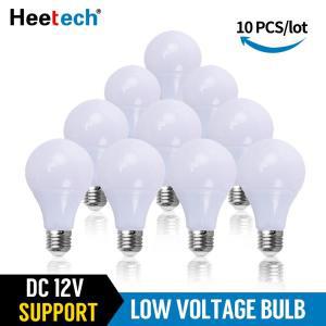 10 개/묶음 LED 전구 DC 12 V 램프 E27 조명 3W 5W 7W Led 볼트 저전압