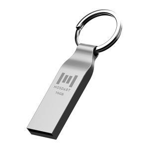 MOSDART 16GB FAT32 USB 2.0 플래시 드라이브 메탈 썸 키체인 포함 방수 점프 보관 및 백업용 16G 메모리