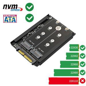 PC 컴퓨터용 금속 케이스 SSD 어댑터 라이저 보드 인클로저 소켓 NVMe M2 SATA SFF8639 컨버터 M.2U.2