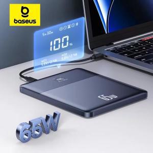 Baseus Blade 2 보조배터리, 65W 12000mAh PD 고속 충전, 디지털 잔여 휴대폰 노트북용 슬림