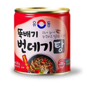 유동 뚝배기 번데기탕 얼큰한맛 280g x10캔 / 구수 캔