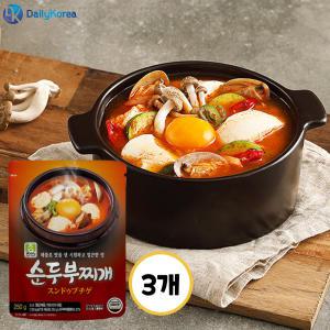 참스토리 순두부찌개 양념장 250g 3개 해물맛 간편 D