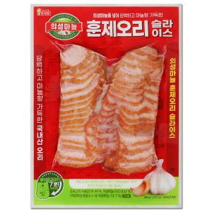 롯데푸드 의성마늘 훈제오리 슬라이스 400g