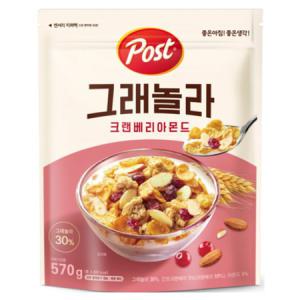 포스트 그래놀라 크랜베리 아몬드 570g X4개.