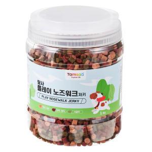 강아지 간식 플레이 노즈워크 말랑 져키 혼합맛 1kg