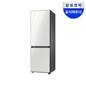 삼성전자 비스포크 2도어 냉장고 RB33A300435 키친핏 글램화이트색상만