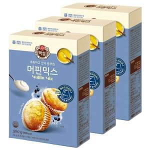 [소비기한 임박] 백설 오븐용머핀믹스, 500G, 3개