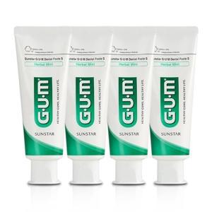 [신세계몰]GUM 선스타검덴탈페이스트에스 임플란트 관리 후 치과 미백 저자극 치약(130g) 4개