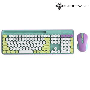 GDEVIL MK700W 저소음 무선 키보드 마우스 세트 (민트)