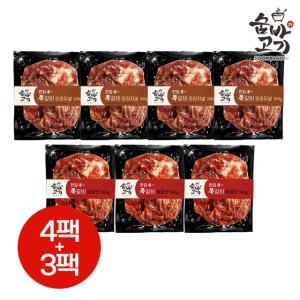 한입쏙 쪽갈비 오리지널 350gX4팩+매콤맛 350gX3팩