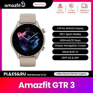 Amazfit 스마트 워치, GTR-3 46mm, 24 시간 건강 모니터링, 21 일 배터리 수명 안드로이드 IOS용, GTR 3,