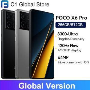 스마트폰 공기계 정식발매 새제품 POCO X6 프로 5G 글로벌 버전, 6.67 인치 1.5K 플로우 아몰레드 도트 디