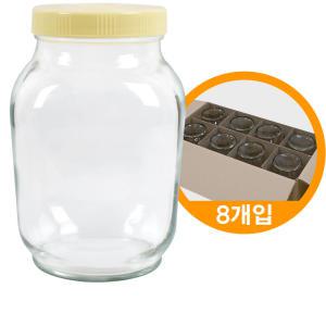 꿀병 2.4kg 8개 한박스/유리병 보관용기 밀폐용기