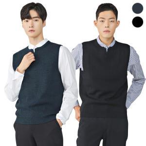 [체이스컬트]트임넥 니트 VEST/2Color