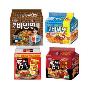 팔도 인기라면 ( 비빔면Ⅱ, 130g,  4입, 1개 + 비빔면, 130g, 5입, 1개 + 틈새라면, 120g, 5입, 1개 + 틈새고기짬뽕, 120g, 4입, 1개 )