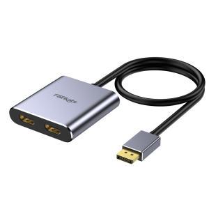 rgbtohdmi Fairikabe DP 듀얼 HDMI 허브 디스플레이 포트 HDMI 스플리터 DP 1 2 2HDMI 모니터 노트북 MST 확장 모드 Windows용 4K 60Hz