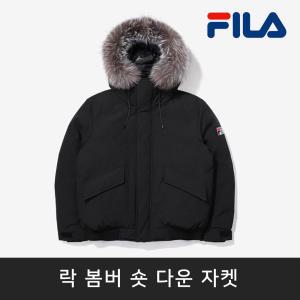 휠라 패딩 FS2DJE4106X-BLK 락 봄버 숏 다운 남녀공용 자켓