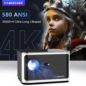 Magcubic 580ANSI 안드로이드 11 4K 1080P Wifi6 음성 제어 Allwinner H713 전자 초점 BT5 0 홈 시네마 HY350 프로