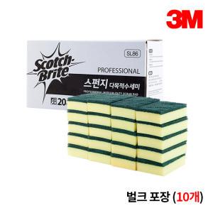 3M 스카치브라이트 스펀지다목적수세미(SL86) 10개 (Bulk 벌크포장)