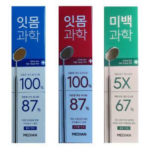 메디안 잇몸과학 치약 120g 미백치약100g 1개//페리오