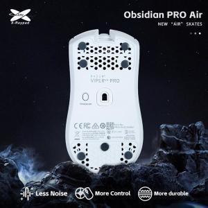 X-Raypad Obsidian PRO 에어 U-PE, 범용 도트 마우스 스케이트, 무소음