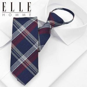 갤러리아 [ELLE HOMME] 엘르옴므 실크 지퍼/자동 넥타이-니스 와인 8cm