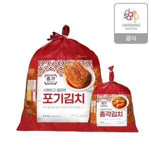 종가 종가집 중부식 포기김치 5.2kg + 총각김치 850g