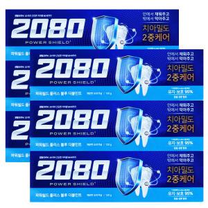 2080 파워쉴드 플러스 블루 더블 민트 치약 120g X6개