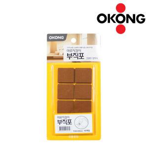 오공 마루지킴이 부직포 사각 30X30mm 의자 발 마루 긁힘 보호 소음 방지 패드