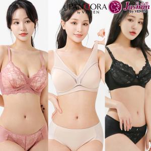 비너스 70A~105G 빅사이즈 브라 팬티 세트 여성 노와이어 여자 속옷 브래지어 렛 B C D E F 컵 풀 비비안