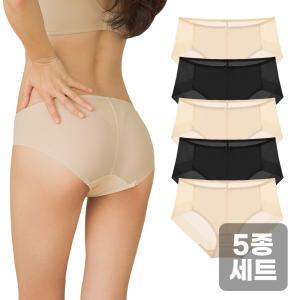 30% 즉시할인! 비비안 외 여성 햄팬티 5매 3매 세트 / 여자 속옷 햄라인 미디 맥시 모달 면스판