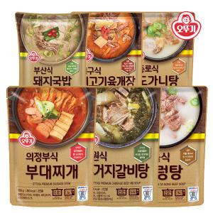 오뚜기 지역식 즉석국 탕국 500g x6개 모음 부산식돼지국밥 서울식설렁탕 미역국