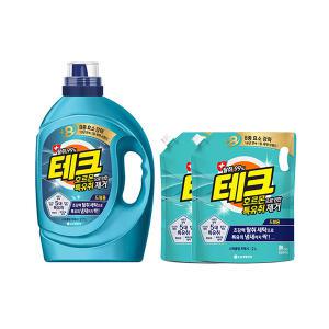 테크 호르몬 특유취제거 액체세제 드럼 용기, 2.7L, 1개 + 리필, 2L, 2개