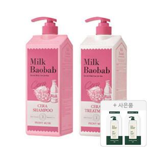 밀크바오밥 세라 샴푸 피오니머스크, 1200ml, 1개 + 트리트먼트, 1개 + 증정(시카 리프레싱 샴푸 10g, 2개)