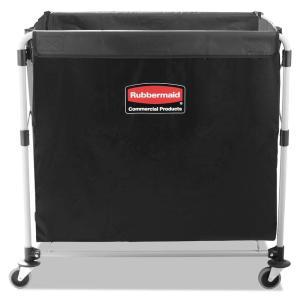 Rubbermaid 상업용 접이식 세탁 카트 스틸 150L 61 x 50 x 61cm 블랙