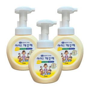 아이깨끗해 항균 폼 핸드워시 손세정제 보송보송한 파우더향 250ml 용기 x 3개