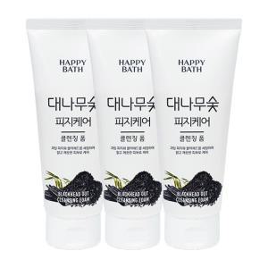 해피바스 대나무숯 피지흡착 클렌징폼 200g x3