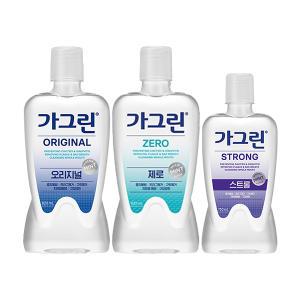 가그린 구강청결제 제로, 820ml, 1개 + 가그린 구강청결제 오리지널, 820ml, 1개 + 가그린 구강청결제 스트롱, 750ml, 1개