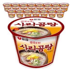 농심 사리곰탕 큰사발, 111g, 16개