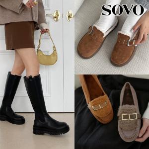 [30%]SOVO 지금 신기좋은 슈즈! 여성구두 단화 로퍼 플랫 슬리퍼 부츠 앵클 롱 퍼슈즈