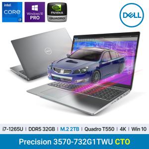 DELL 프리시전 M3570-732G1TWU i7/32GB/2TB/쿼드로T550/4K/윈10프로 CTO 모바일워크스테이션 고성능 노트북