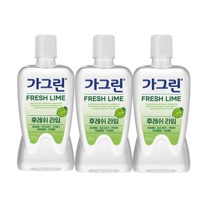 가그린 구강청결제, 라임, 750ml, 3개