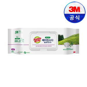 3M 스카치브라이트 베이킹소다 물걸레 청소포 대형 (25입)