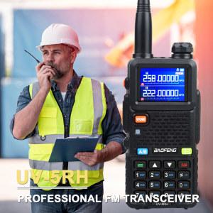 Baofeng UV 5RH 트라이밴드 무전기 워키토키 UHF 400 520MHz VHF136 174MHz 200 260MHz 무선 고속 복사 1 채널 7W 999Ch FM 라디오