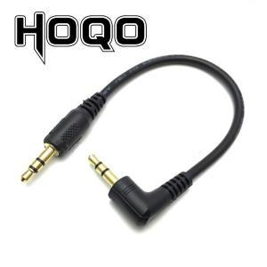 카오디오레벨미터 VU울트라 짧은 3.5mm Aux 케이블 15cm 남성 골드 도금 90도 각도 오디오 MP3 자동차 전화