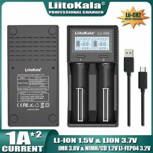 Liitokala Lii CH2 PL2 스마트 충전기 AAA 등급 리튬 이온 충전식 배터리 18650 26650 21700 1.5V 3.2V 3.7V 18350AA