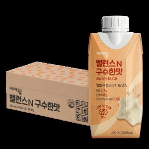 [공식] 케어웰 밸런스N 구수한맛 200ml 18팩 식사대용 균형 영양식 환자 노인 영양보충 음료