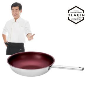 클래딘(CLADIN) 이연복 IH 스텐 팬 통3중 엣지 플랫 궁중팬 28cm