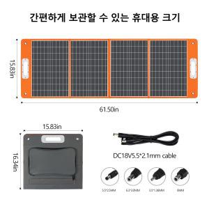 TYPE-C / QC3.0 PD 65W 출력 100W 휴대용 태양광 패널 태양열 충전기 MPPT 컨트롤러 내장